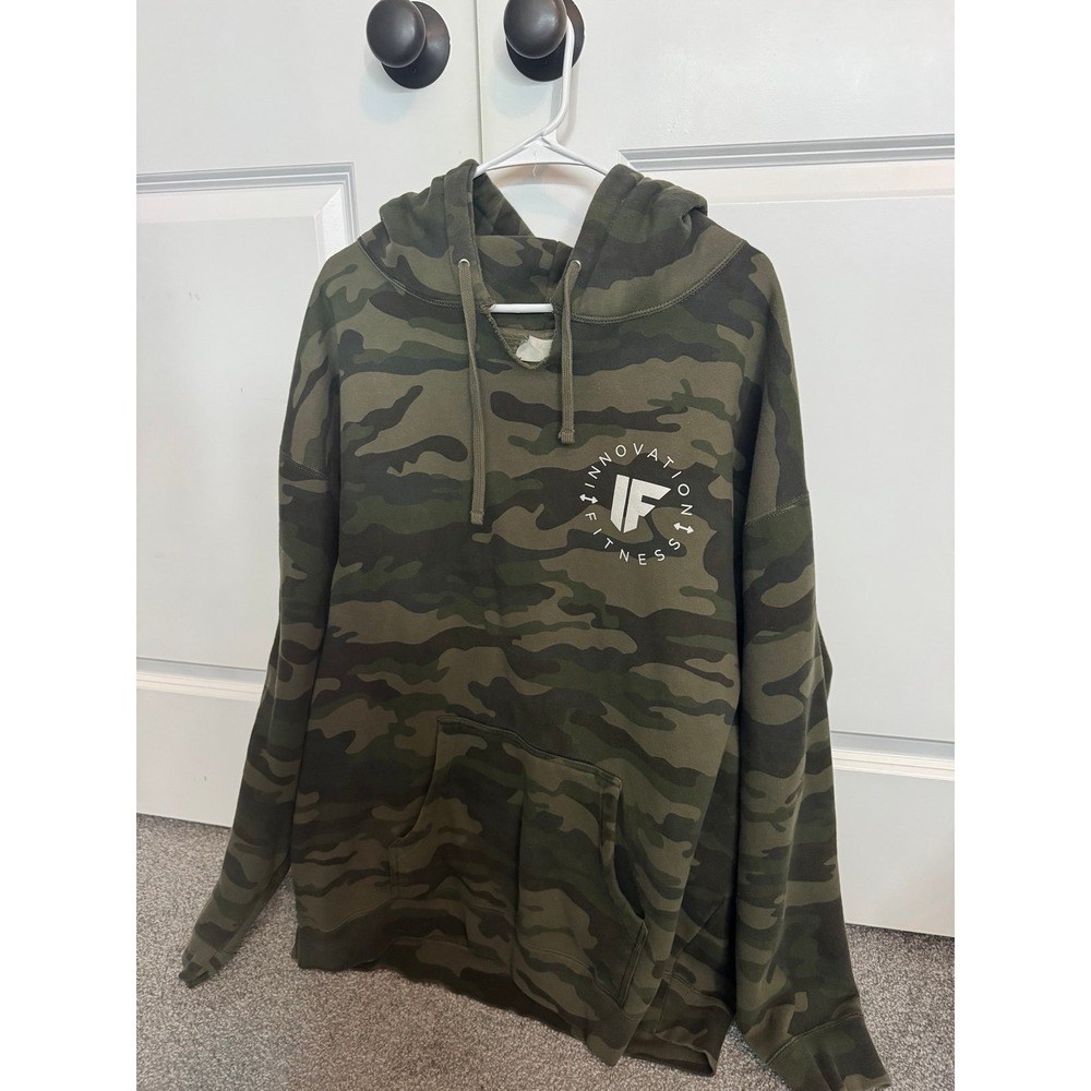 Under Armour Mens XXL Camo Innovation Fitness Hoodie Sweatshirt Green Brown